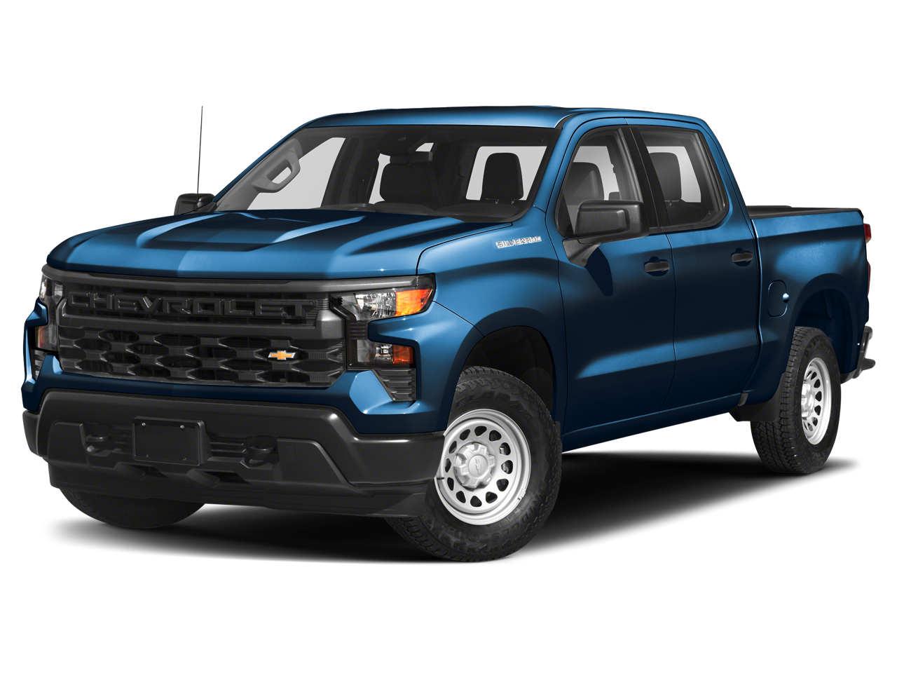 2023 Chevrolet Silverado 1500 LT (2FL) in Dark Ash Metallic — front three-quarter view