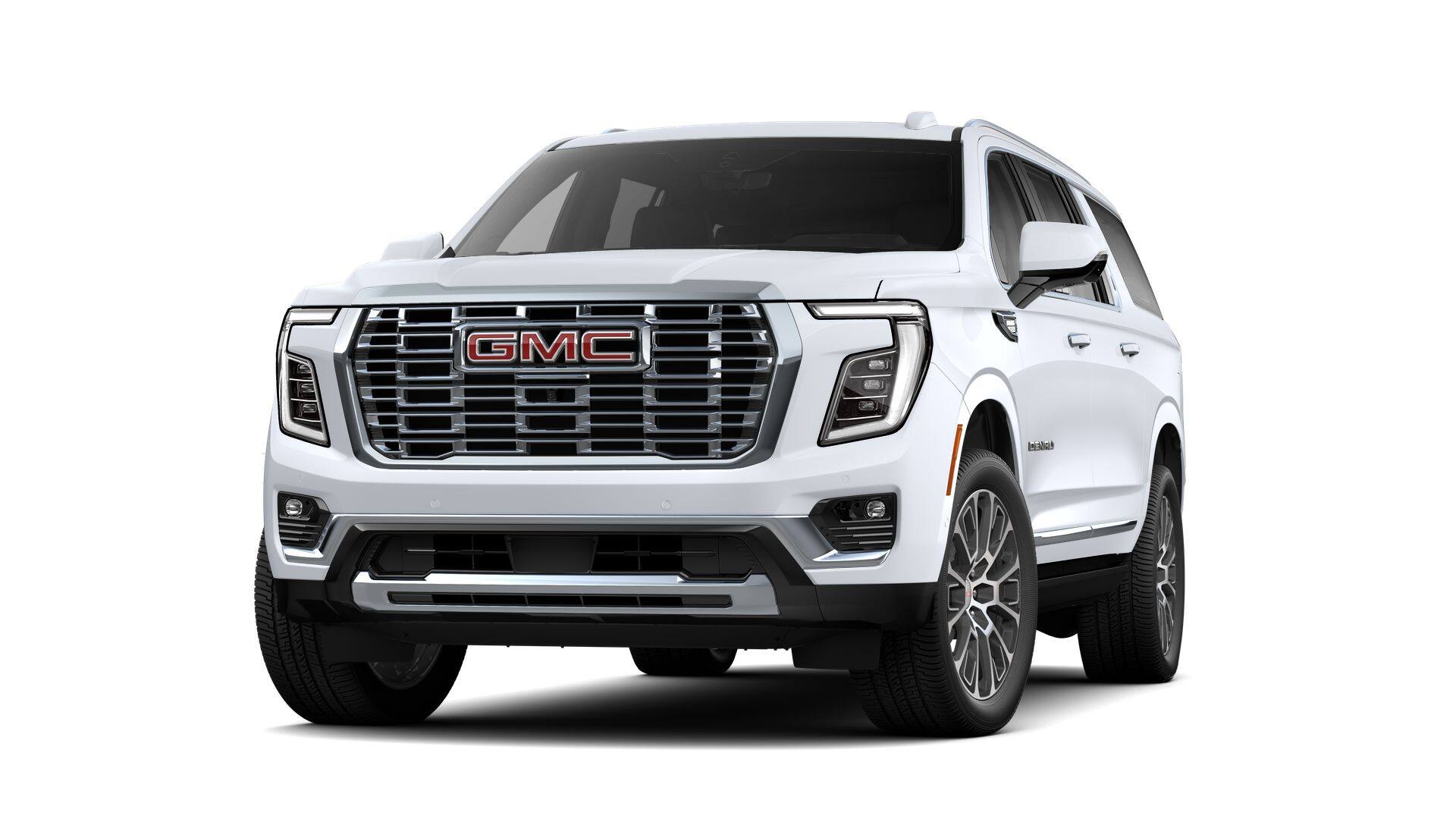 2026 GMC Yukon XL Denali in Glacier White Tricoat — front three-quarter view