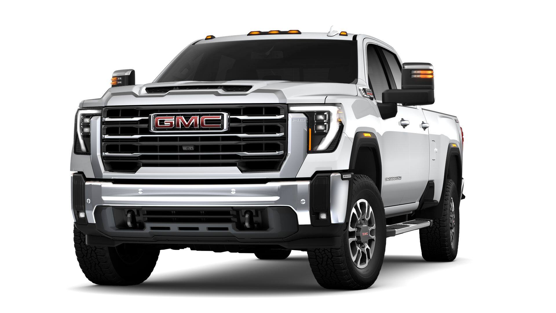 2026 GMC Sierra 3500 HD SLT in Summit White — front three-quarter view